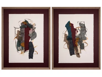 Asuan I & II - Paper Painting by NOVOCUADRO ART COMPANY - view 2